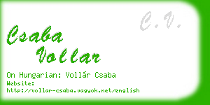 csaba vollar business card